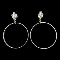 Vintage TRIFARI Clip On Hoop Earrings