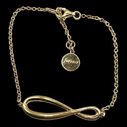 Vintage Sterling Silver Vermeil Infinity Pendant Bracelet