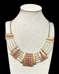 Ethnic Inspired  Bib Statement Necklace Made By ICING