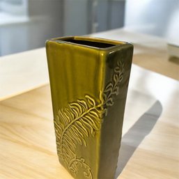 Olive Green Fern Vase