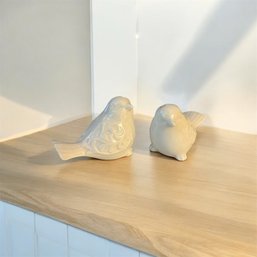 Ceramic White Bird Shakers