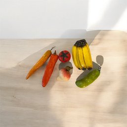 Vintage Paper Mache Glazed Fruit & Veggies