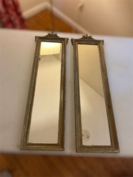 Pair Of Rectangular Wood Mirrors