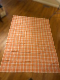 Orange Plaid Tablecloth