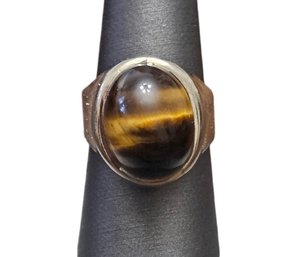 Vintage Domed Tiger's Eye Ring, 8.5