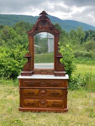 Victorian Marble Top Dresser, Circa 1880