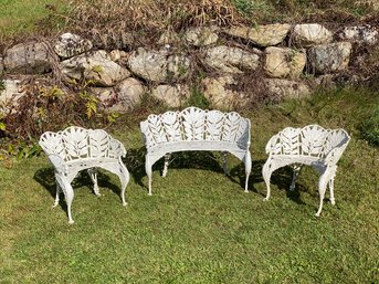 Garden Bench With Two Chairs