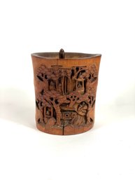 Hand Carved Asian Calligraphy Cup