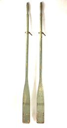 Green Boat Oars