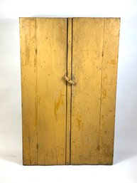 Antique Primitive Yellow Jelly Cupboard
