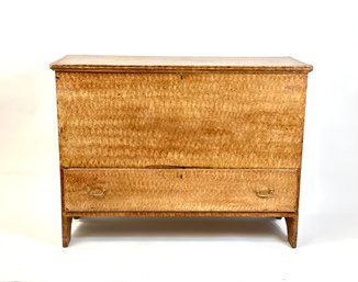 19th C. New England Decorated Blanket Chest