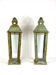 Two Large Contemporary Lanterns