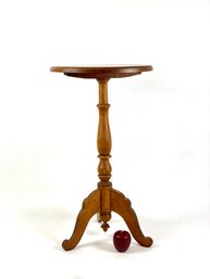 Antique Tiger Maple Candle Stand