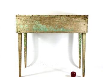 Primitive Console Table Signs Of Green Paint