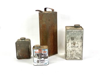Early Country Tin Lot Including Old Maple Sugar Cane