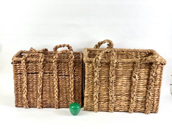 Two Large Baskets With Handles