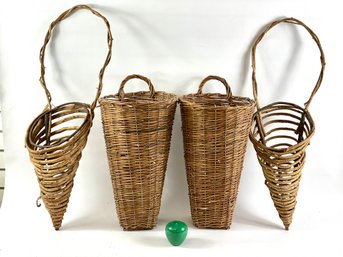 Four Hanging Pocket Baskets
