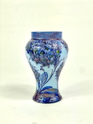 Early 1900s Moorcroft Florian Ware Vase In The Lilac Pattern