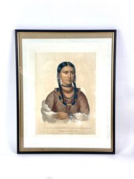 1800s Lithograph Of Native American Women