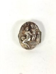 Sterling Silver Hanau Trinket Pill Container With Figures