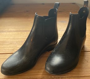 Womens Little Black Rubber Boots