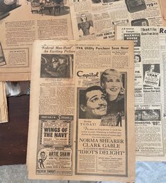 1930 And Early 40s Newspaper Pages