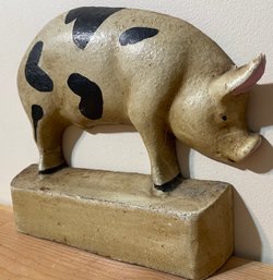 A Heavy Metal Pig Door Stop