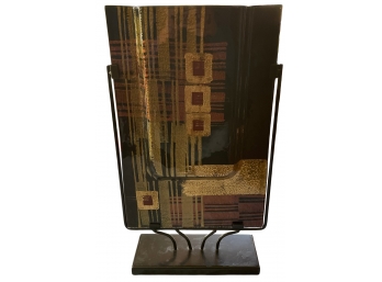 Beautiful Glass Art Vase With Stand