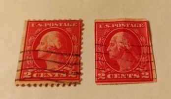 Pair Of 2 Cent Washington Stamps