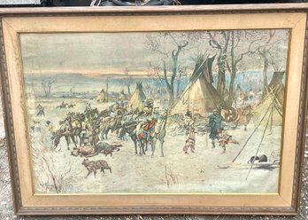 Framed Painting Signed Russell 1900