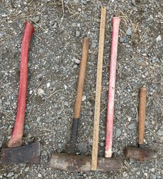 Vintage Lot Of 3 Hammers And An Ax