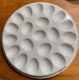 Large Plastic Container To Carry Deviled Eggs And Other Goodies