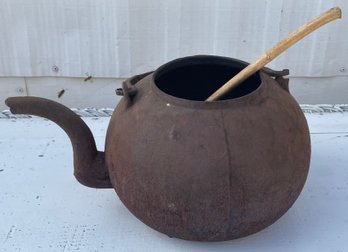 Antique Cast Iron Teapot