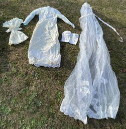 Vintage Betty S. Perry Wedding Dress With Veil And  Doll Dress