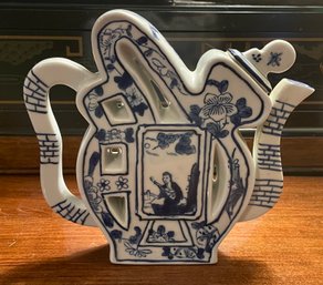 Blue And White Porcelain DecoratIve Teapot Piece