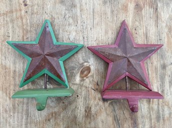 A Pair Of Heavy Metal Star Hooks