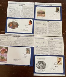 Vintage Princess Diana Collectible Cards,lot #3 W/ Stamp Envelopes