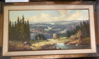 Large Framed Signed Scenic Painting