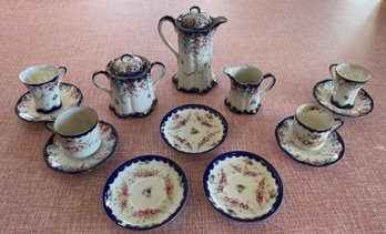 A Little Painted Porcelain Teapot Set