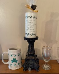 Lot Of Irish Items From Bar Shelf