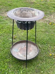 Vintage Small Fire Pit With Stand