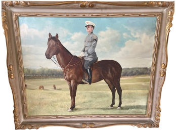 Early Framed O/C Of Soldier On Horse