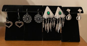 Lot Of Silver-toned Pierced Earrings