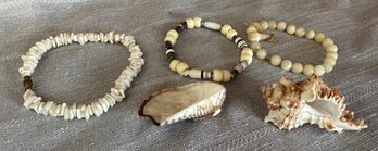 Seashell And Bracelet Lot