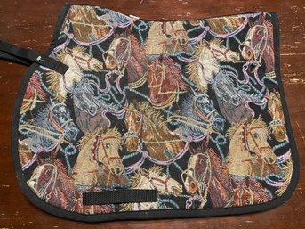 English Horse Head Print Toklat Saddle Pad