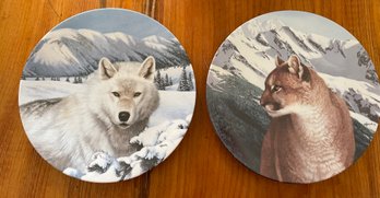 Pair Of Wild Spirits Collectors Plates