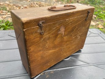 Antique Wooden Case With Compartments