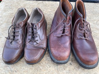 Two Pairs Of Mens ROCKPORT Leather Shoes