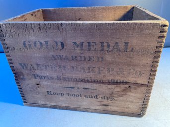 Early Walter Baker & Co. Wooden Box