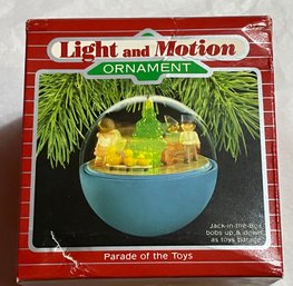 Vintage Light And Motion Ornament,parade Of Toys